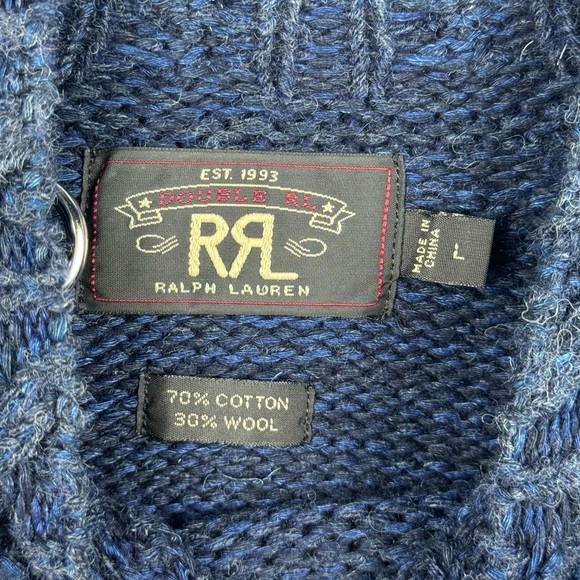 Ralph Lauren Double RL Wool and Cotton Sweater Size L - Picture 2 of 11